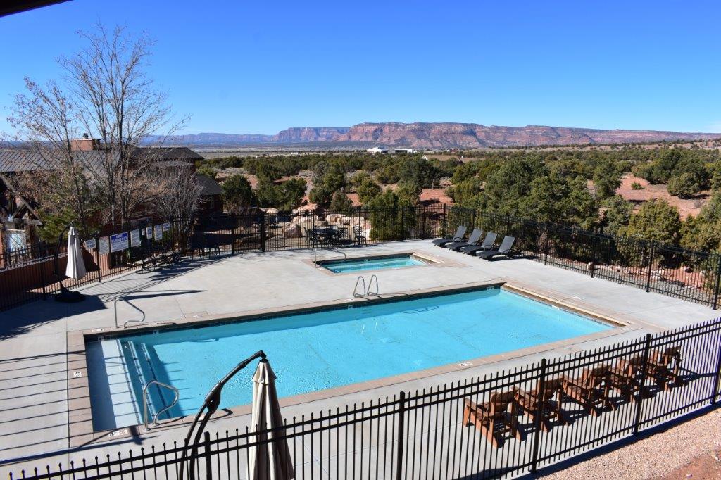 Retreat balconey pool view 1