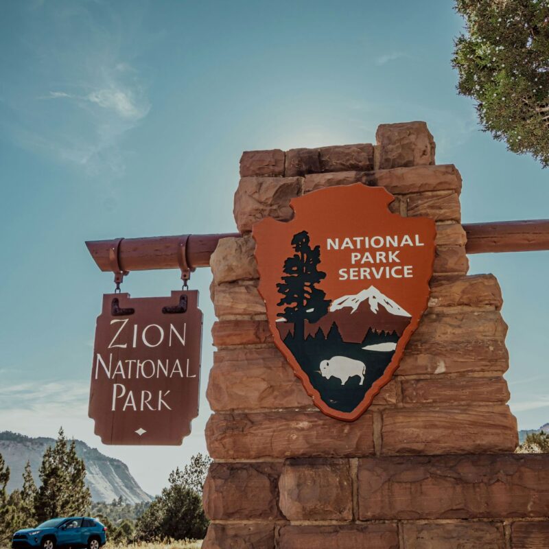 Zion National Park Entrance Sign